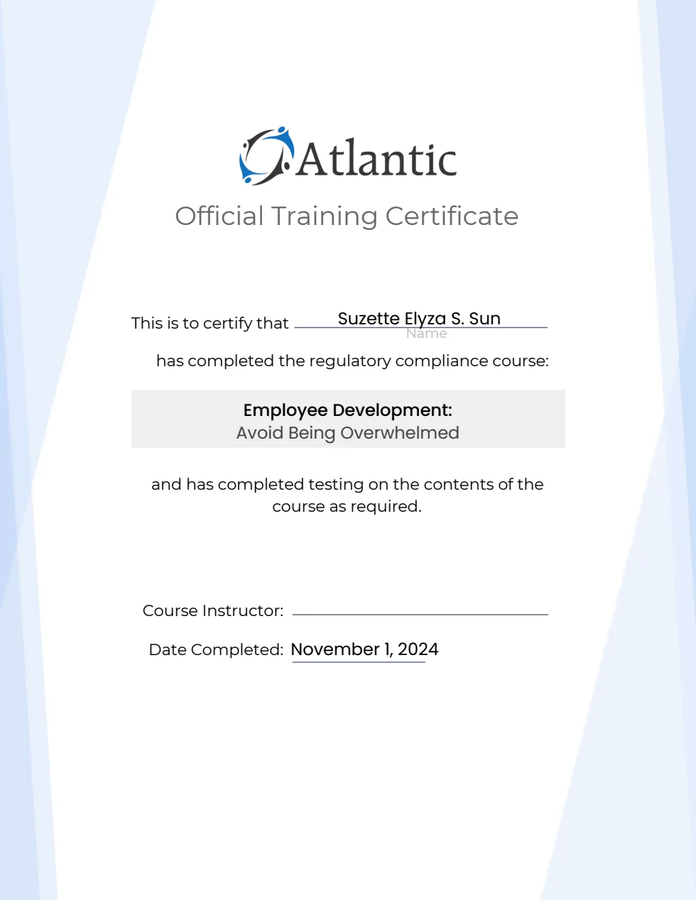 Certificate: Employee Development: Avoid Being Overwhelmed