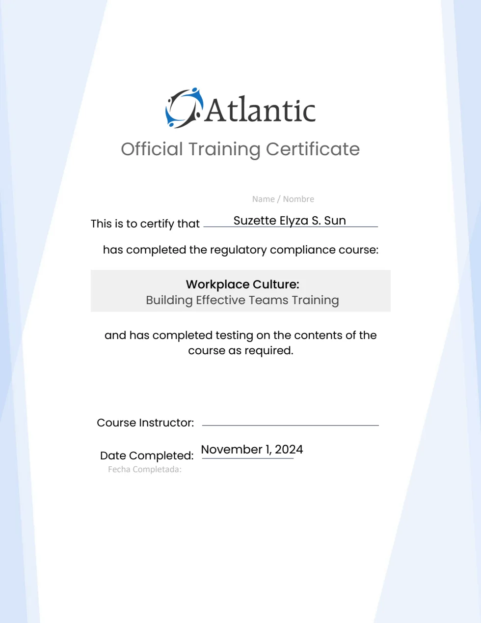 Certificate: Workplace Culture: Building Effective Teams